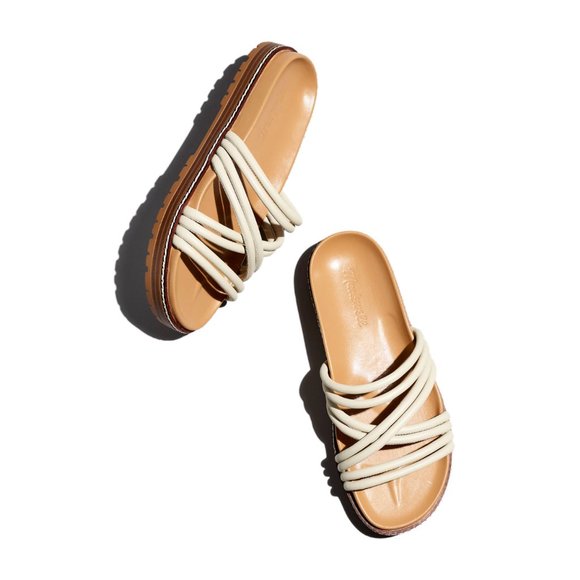Madewell Shoes - Madewell Platform Multi-Strap Slide Sandal in Leather, New in Box, Size 6